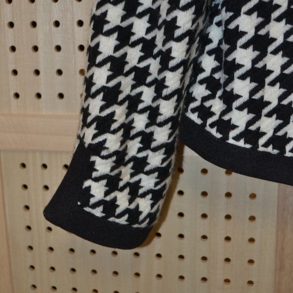 ISAAC MIZRAHI BLACK -N- WHITE  HOUNDSTOOTH TWO PIECE SKIRT SET  M/ 6 - Picture 4 of 13